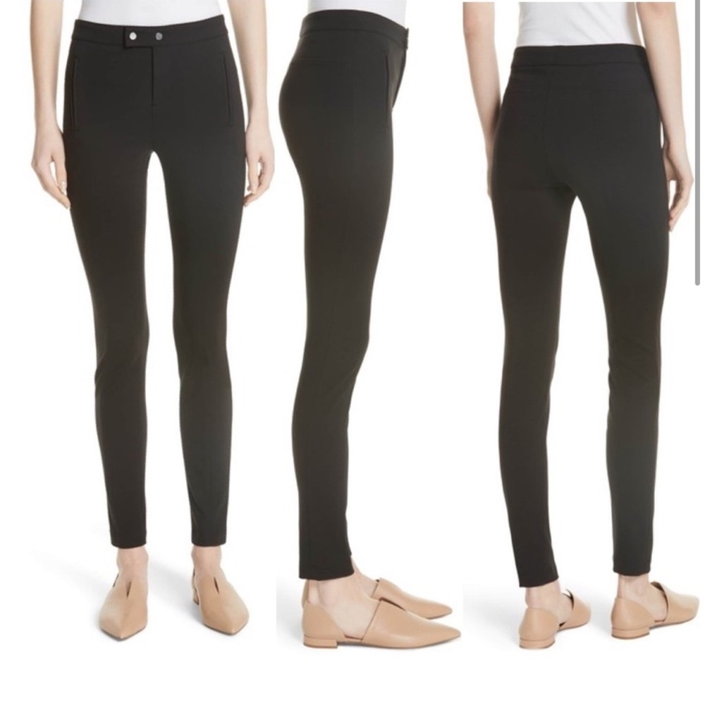 Vince Black Skinny Stretch Ponte Pants High Rise Ankle Size 4